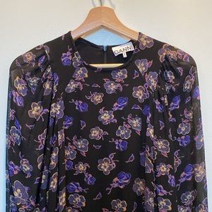 Ganni Floral Georgette Dress
